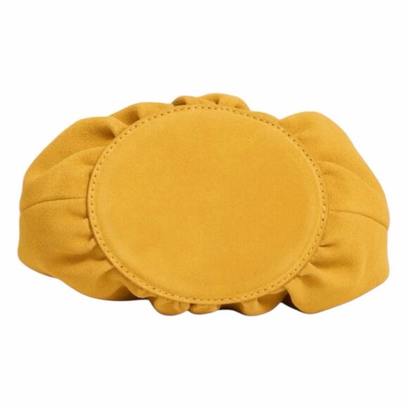 Madewell The Mini Camren Handbag Gold Suede Metal Handle - Picture 6 of 8